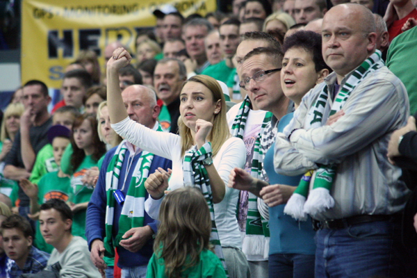 Kibice na meczu Stelmet ZG - Trefl Sopot