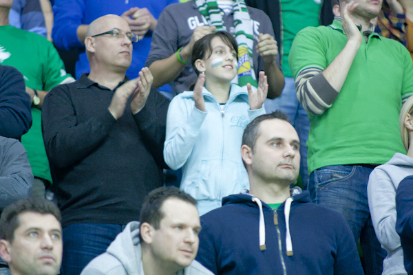 Kibice na meczu Stelmet ZG - Panionios Ateny