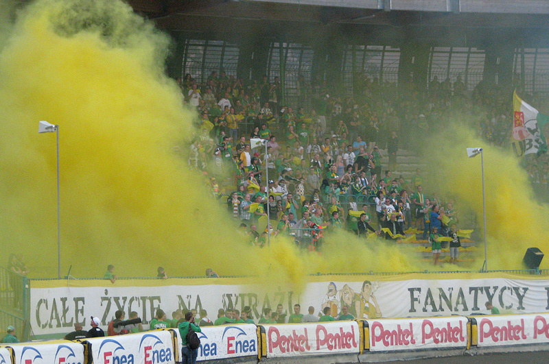 Oprawa meczu Falubaz - Unia Leszno