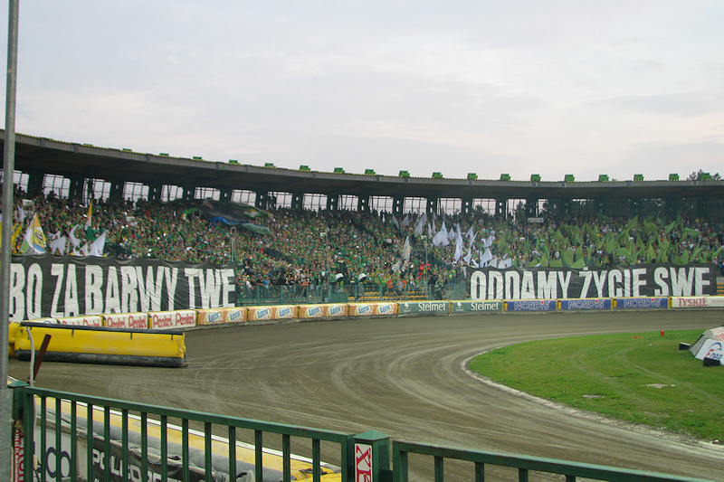 Oprawa meczu półfinałowego Falubaz - Stal Gorzów